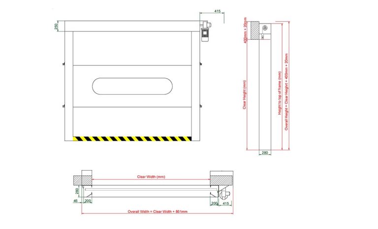 PVC High Speed Door Drawing