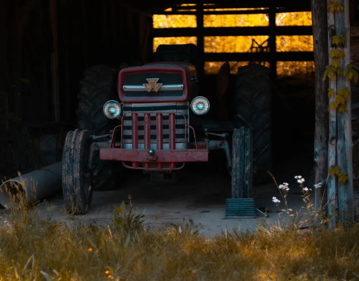 residential opener struggling with heavy farm machinery door