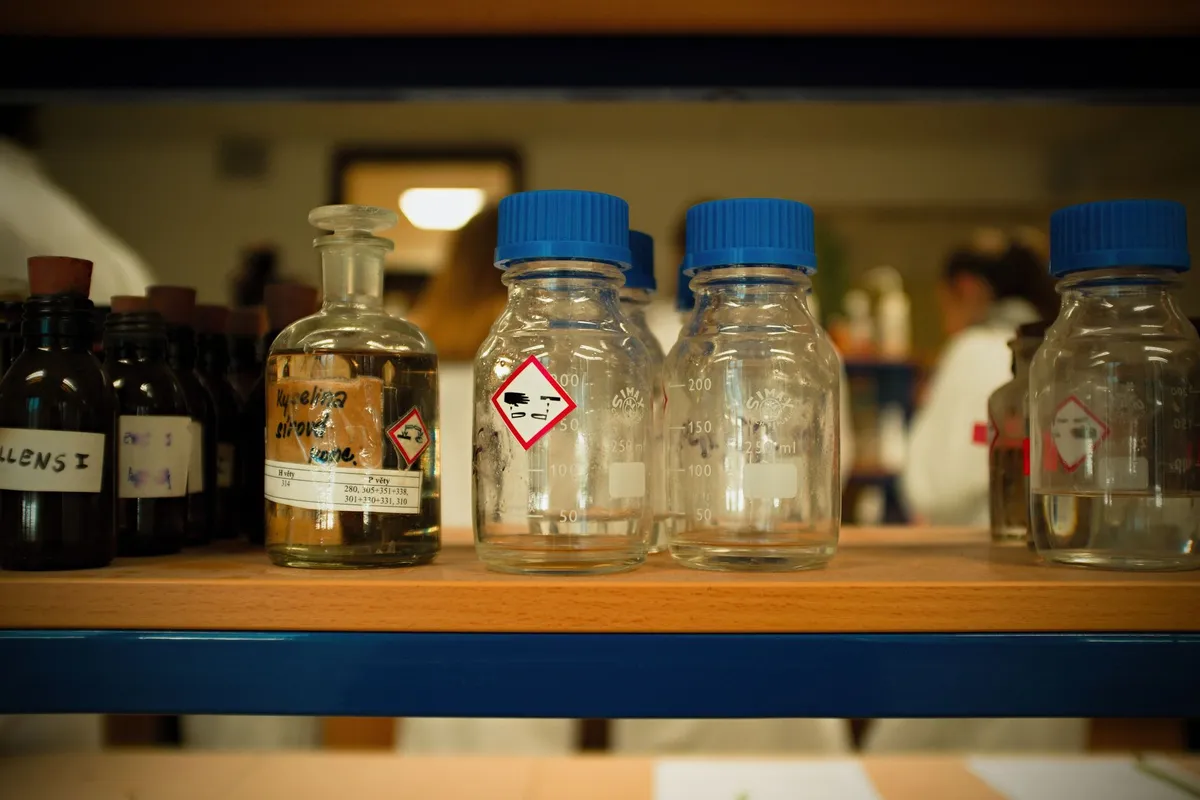 Sporicidal disinfectant rotation matrix checked for cleanroom door material compatibility